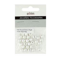 AussieSuperStore Jewellery Making Supplies Bright Silver JF Spacer Round Plastic 6mm (in 2 colors) JF Spacer Round Plastic 6mm | Jewellery Making Accessories 9323823100636 JF602